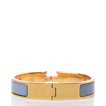 Hermes Enamel Narrow Clic Clac H Bracelet PM Bleu Lin 3 of 5