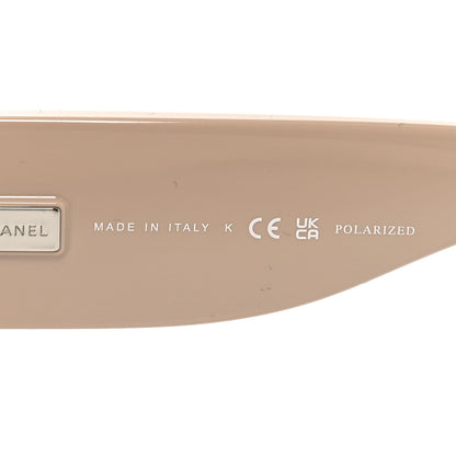 Chanel Acetate Cat Eye Sunglasses 6056 Black Beige 6 of 7
