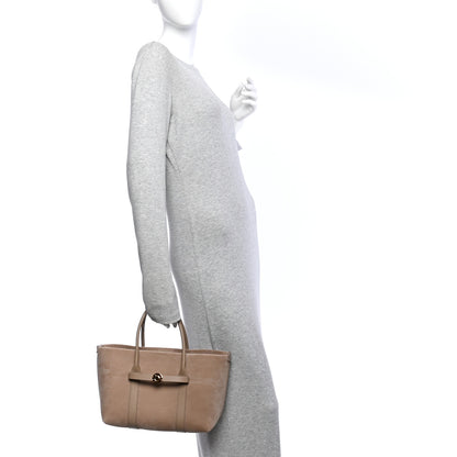 Loro Piana Nubuck Grained Calfskin Small Ghiera Shopper Tote Fume Taupe 2 of 11