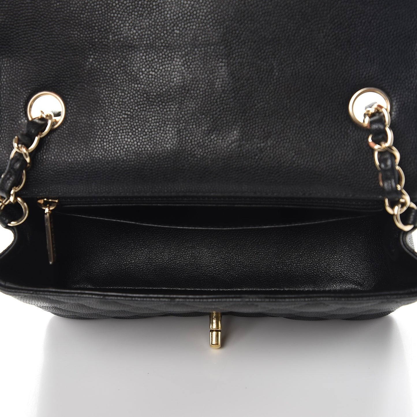 Caviar Quilted Mini Rectangular Flap Black