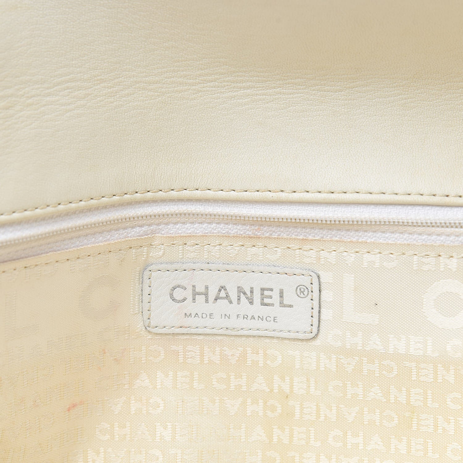 Chanel Patent Square Stitched CC Flap Clutch White 12 of 21