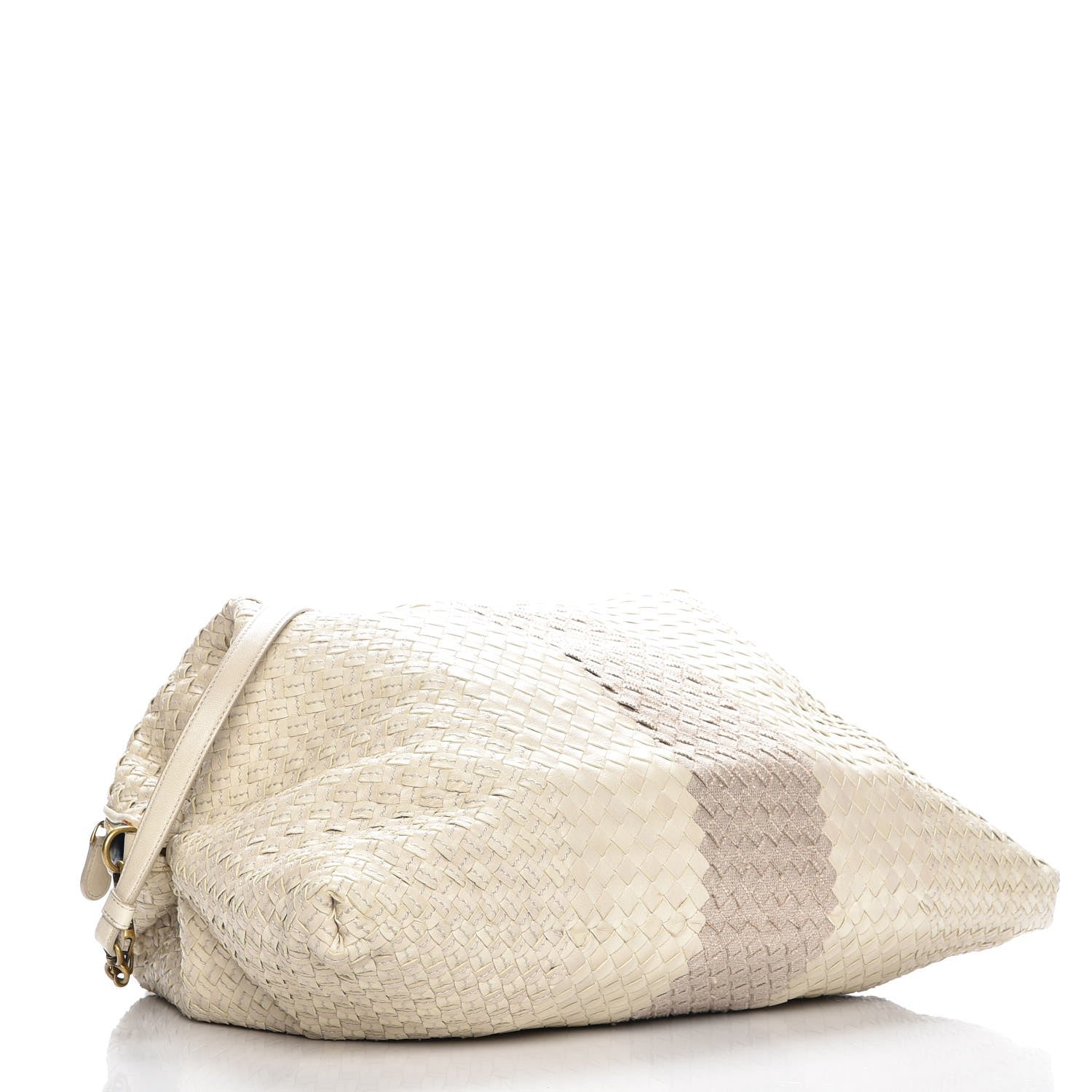 Bottega Veneta Nappa Linen Intrecciato Maxi Convertible Tote Mink 5 of 11