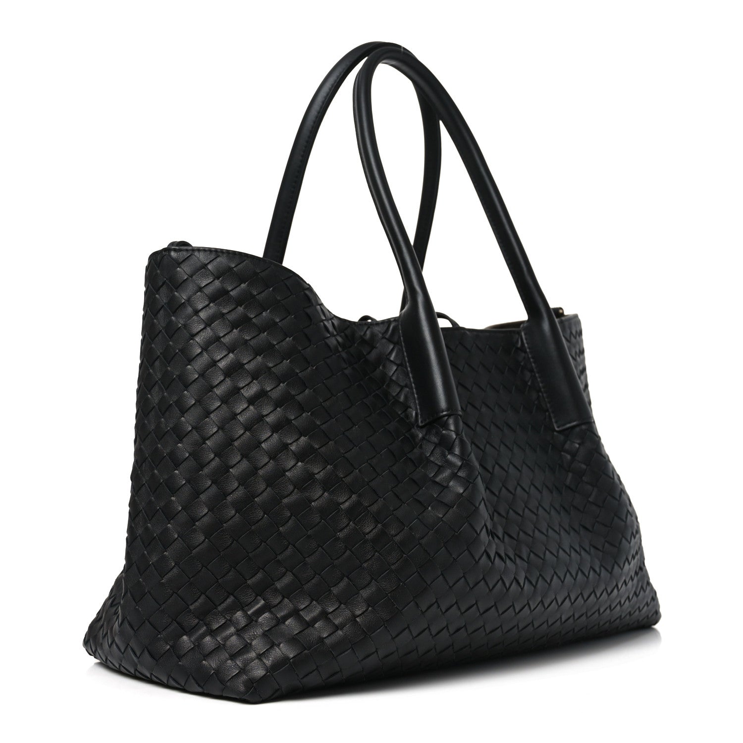Bottega Veneta Calfskin Intrecciato Large Pinacoteca Reversible Tote Black 4 of 10
