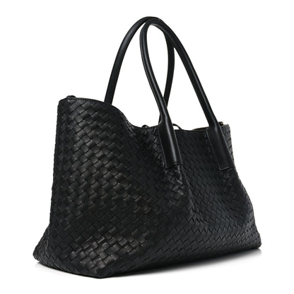 Bottega Veneta Calfskin Intrecciato Large Pinacoteca Reversible Tote Black 4 of 10