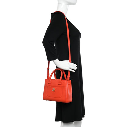 Chanel Grained Calfskin Mini Neo Executive Shopper Tote Red 2 of 12