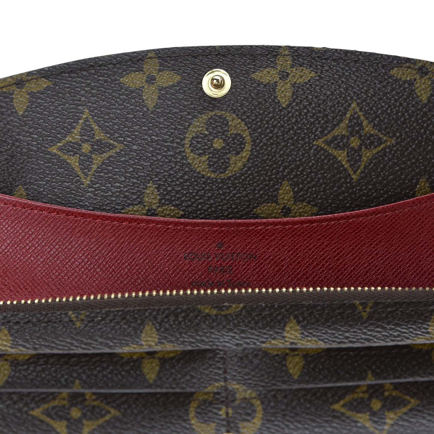 Monogram Emilie Wallet Red