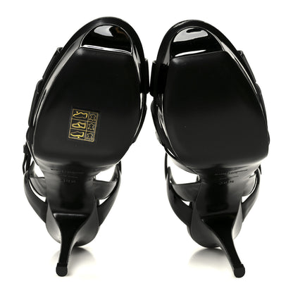 Saint Laurent Patent Tribute 75 Platform Sandals 38.5 Black 6 of 10