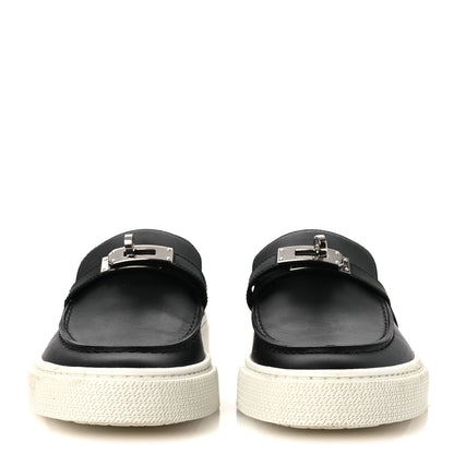 Hermes Calfskin Game Slip On Sneakers 37 Black 3 of 11