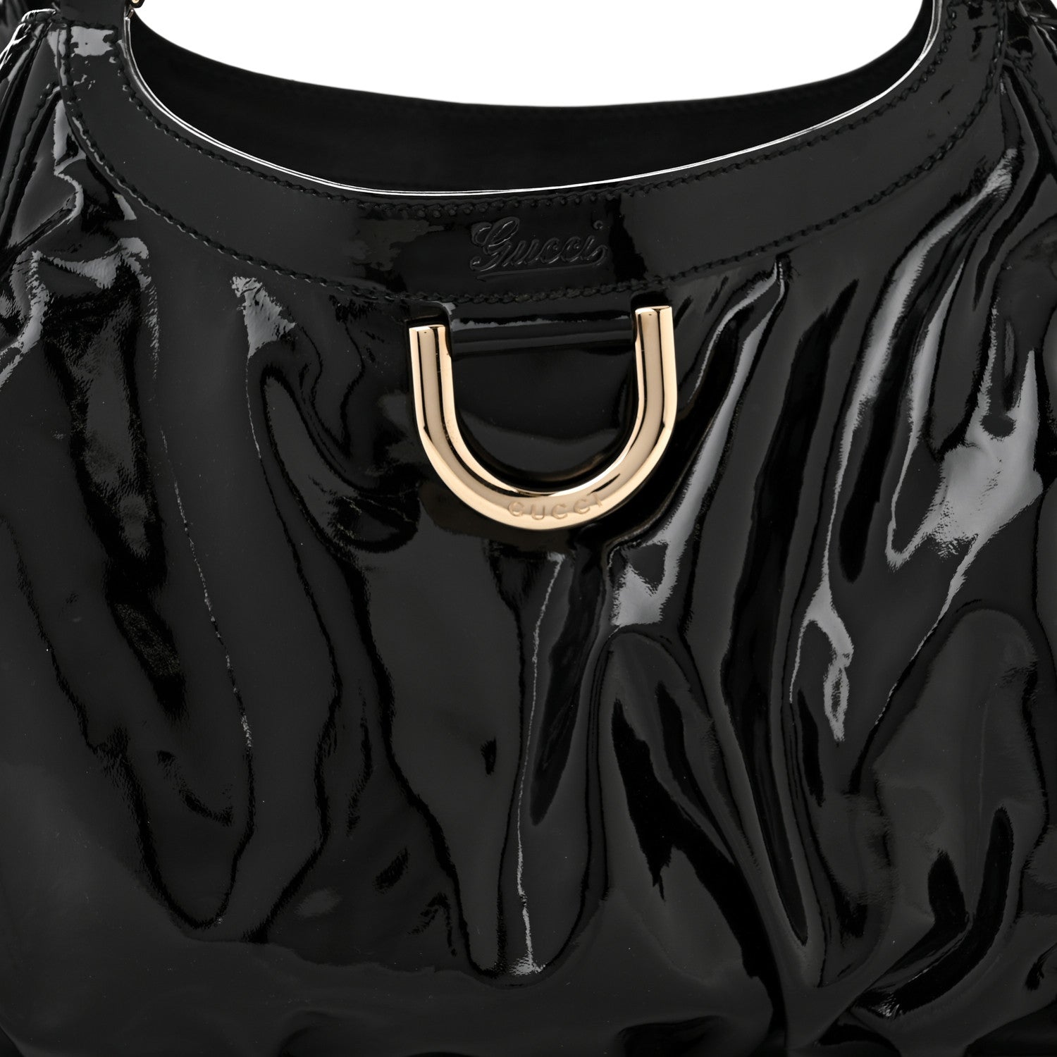 Gucci Patent D Ring Large Hobo Black 8 of 10
