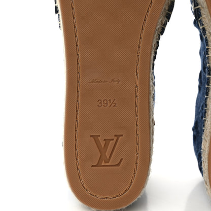 Louis Vuitton Denim Starboard Espadrille Flats 39.5 Blue 6 of 9