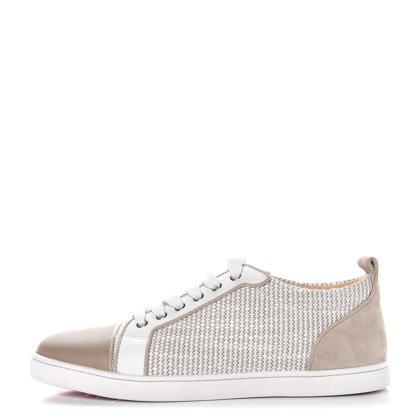 Tweed Calfskin Mens Gondolier Flat Sneakers 40