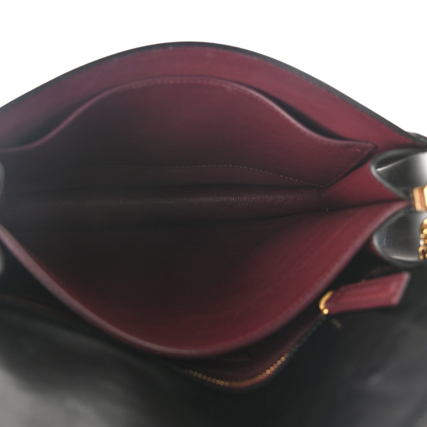 Smooth Calfskin Monogram Cassandra Clasp Bag Black