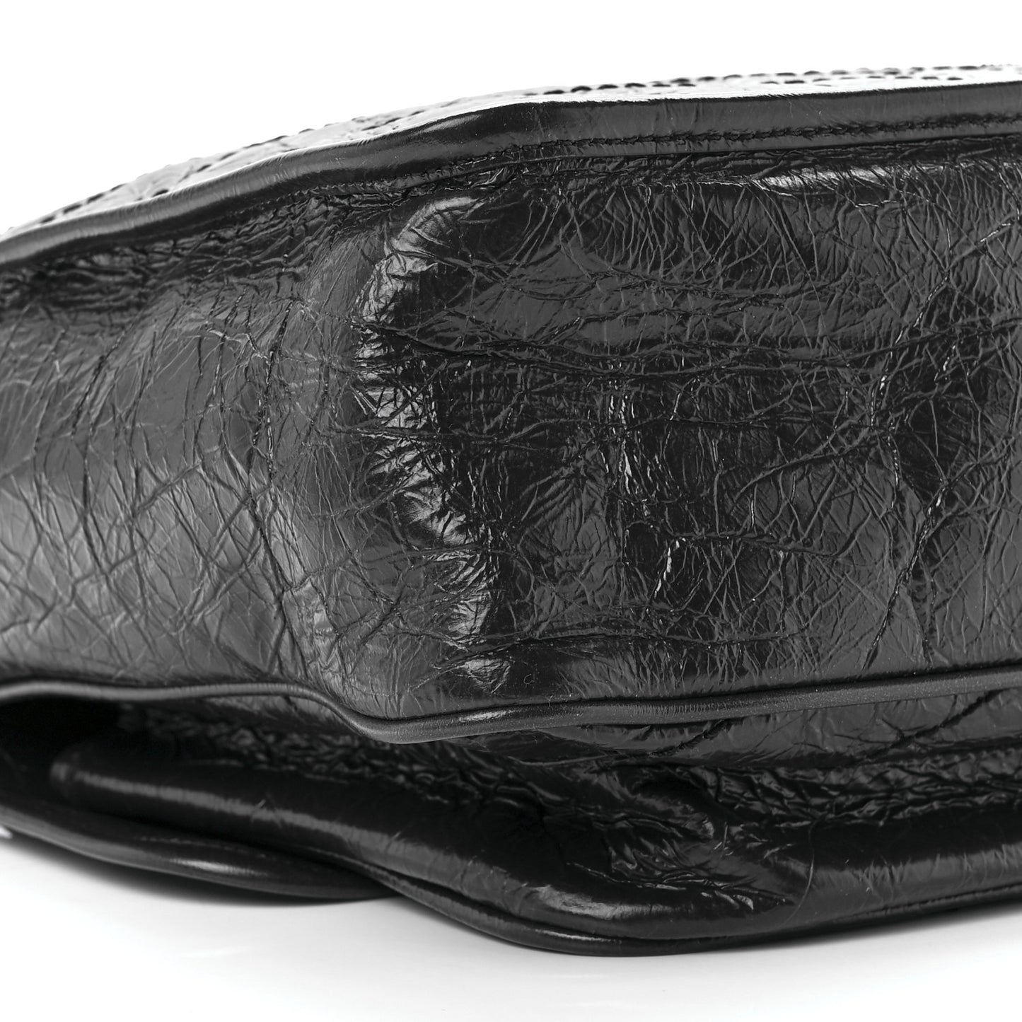 Crinkled Calfskin Matelasse Monogram Large Niki Chain Satchel Deep Marine