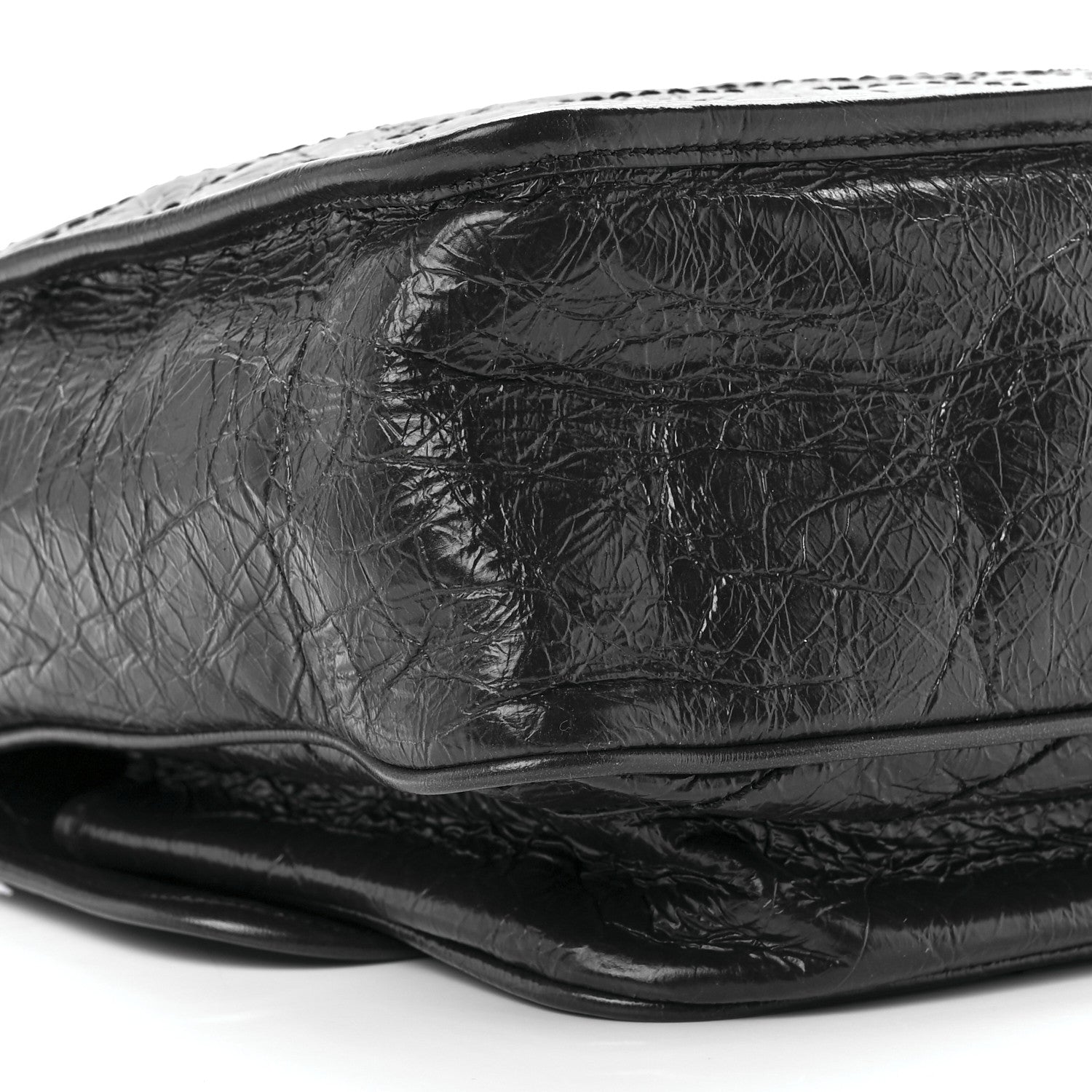 Saint Laurent Crinkled Calfskin Matelasse Monogram Large Niki Chain Satchel Deep Marine 10 of 11