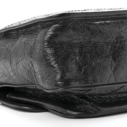 Saint Laurent Crinkled Calfskin Matelasse Monogram Large Niki Chain Satchel Deep Marine 10 of 11