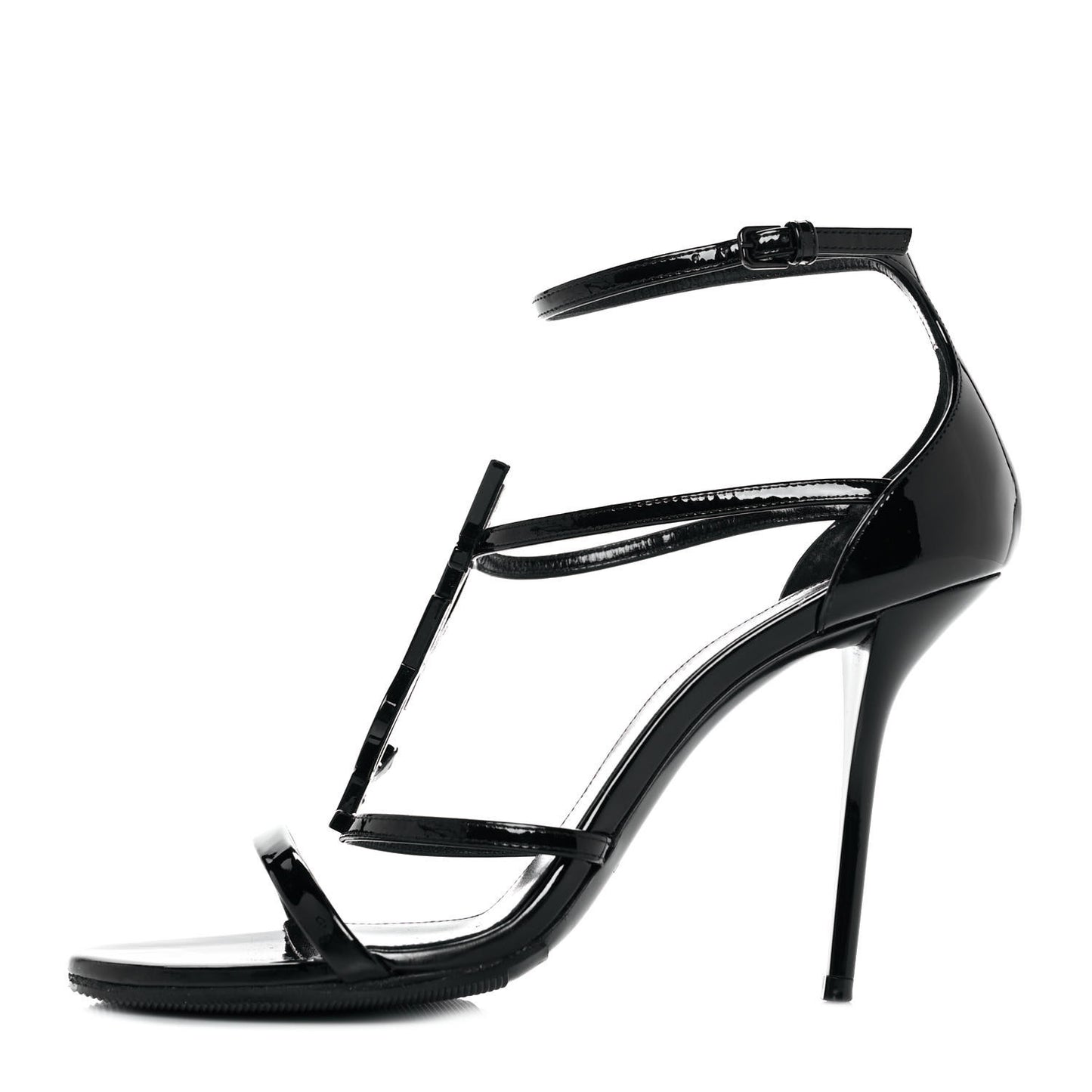 Patent Cassandra 100 Ankle Strap Sandals 38.5 Black