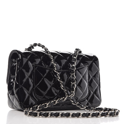 Chanel Patent Calfskin Quilted Mini Rectangular Flap Black 3 of 8
