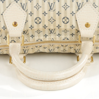 Louis Vuitton Mini Lin Croisette Speedy 30 Blue 5 of 9