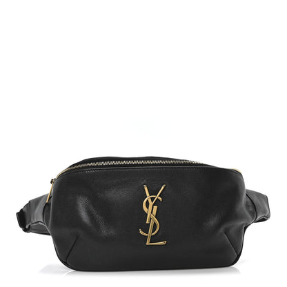 Saint Laurent Grain De Poudre Monogram Belt Bag Black 1 of 10