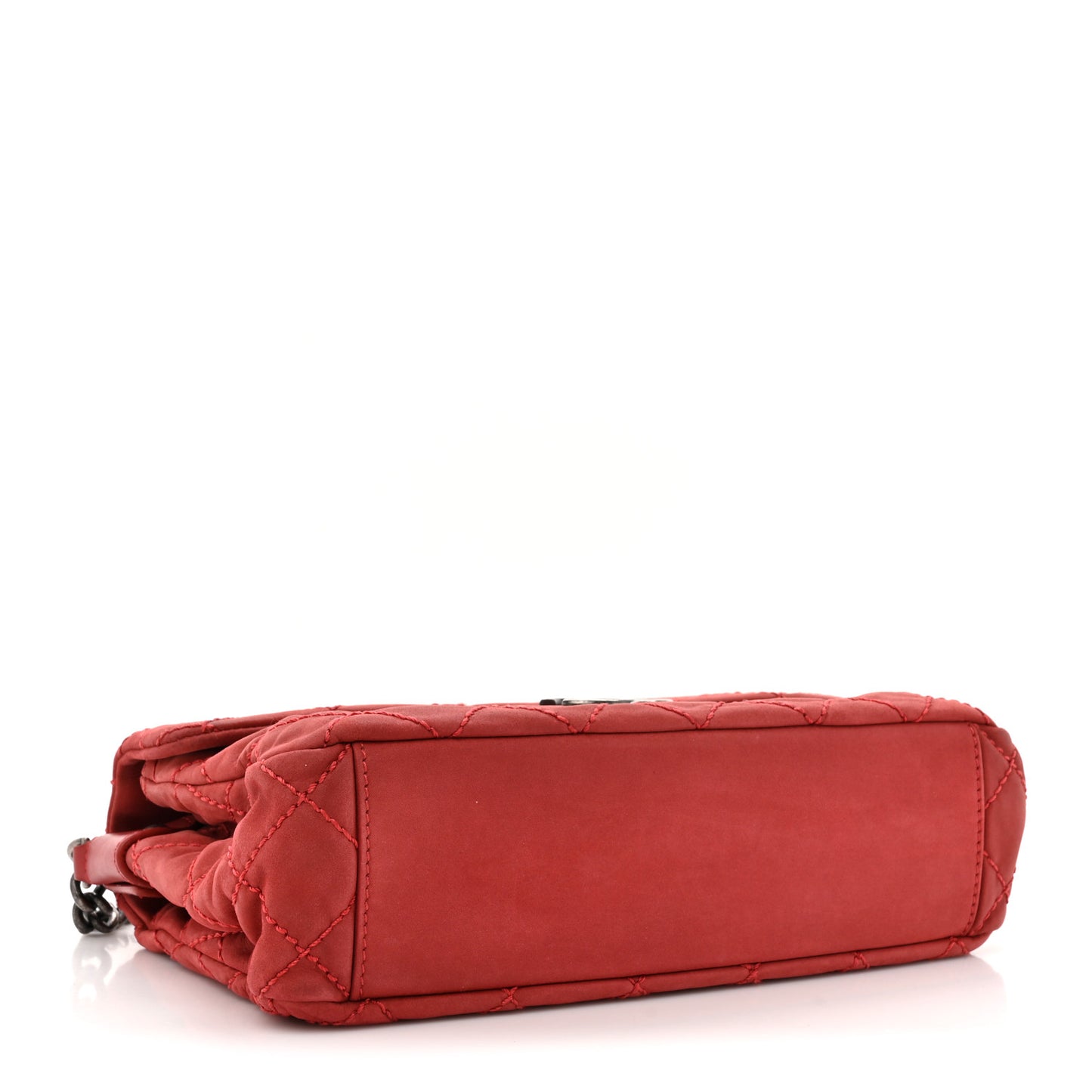 Suede Medium Coco Daily Flap Red