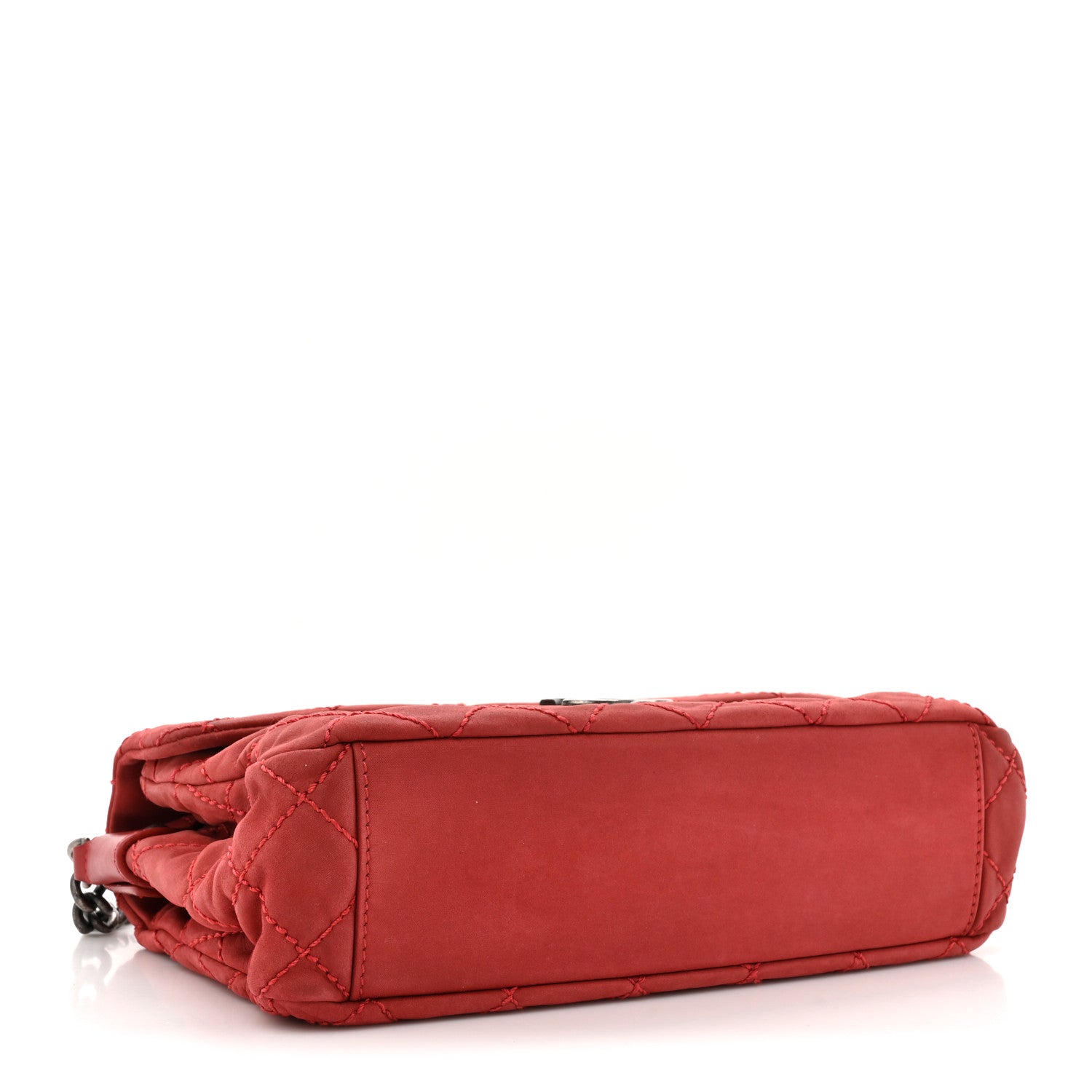 Chanel Suede Medium Coco Daily Flap Red 4 of 12