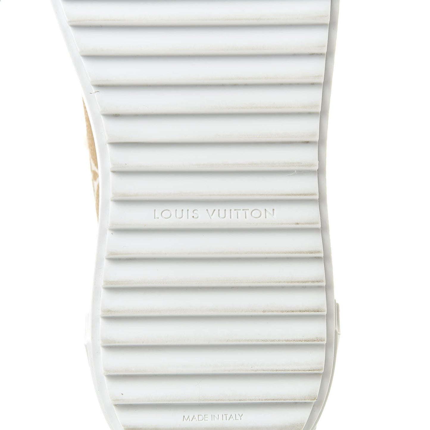 Monogram Giant Time Out Sneakers 37.5 Kaki White Beige