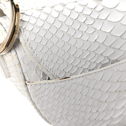 Christian Dior Snakeskin Saddle Bag White 12 of 12