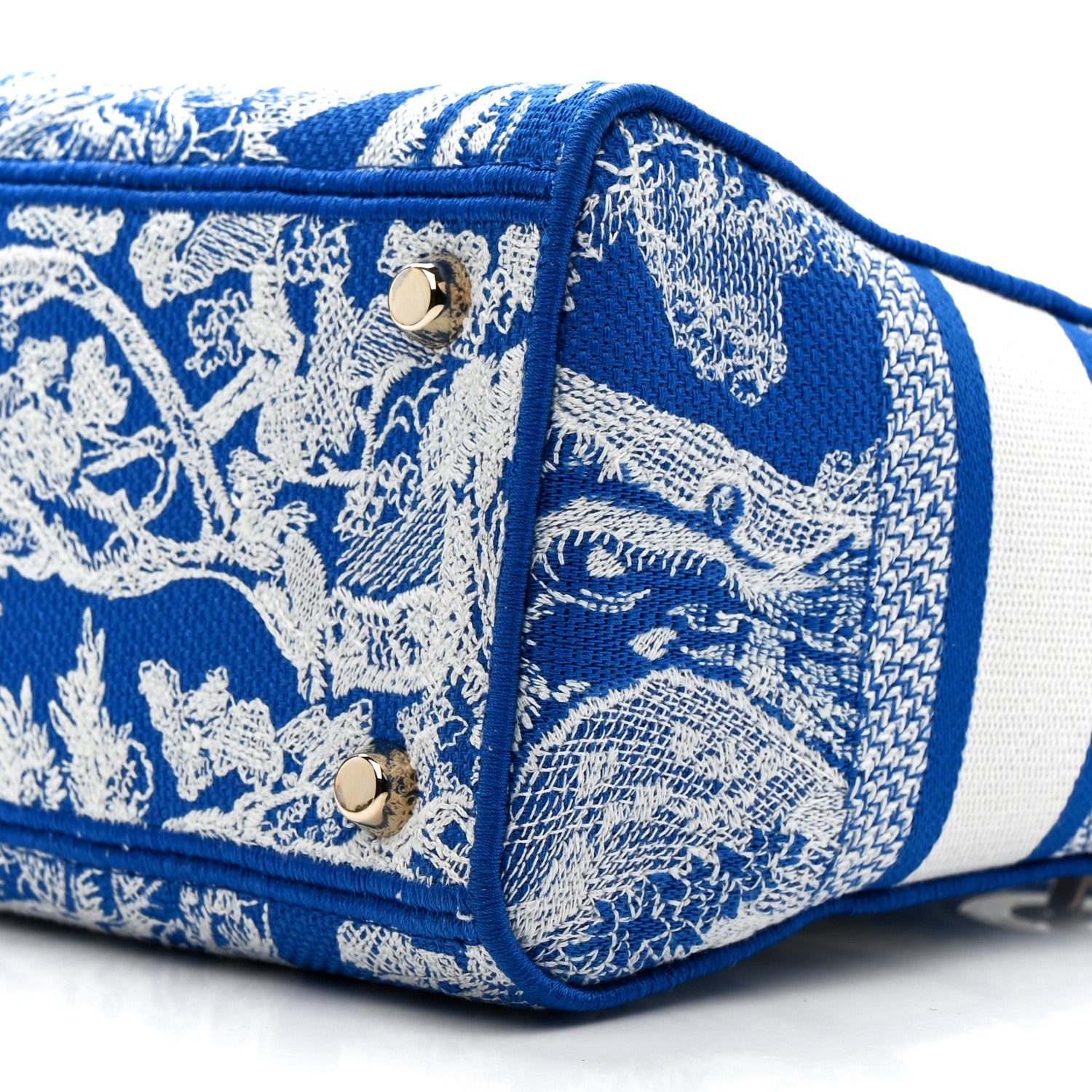 クリスチャンディオール　DIORSYDNEYF Christian Dior Canvas Toile De Jouy Reverse Embroidered Medium