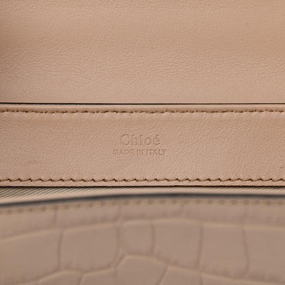Chloe Calfskin Crocodile Embossed Small C Double Carry Nut 6 of 10