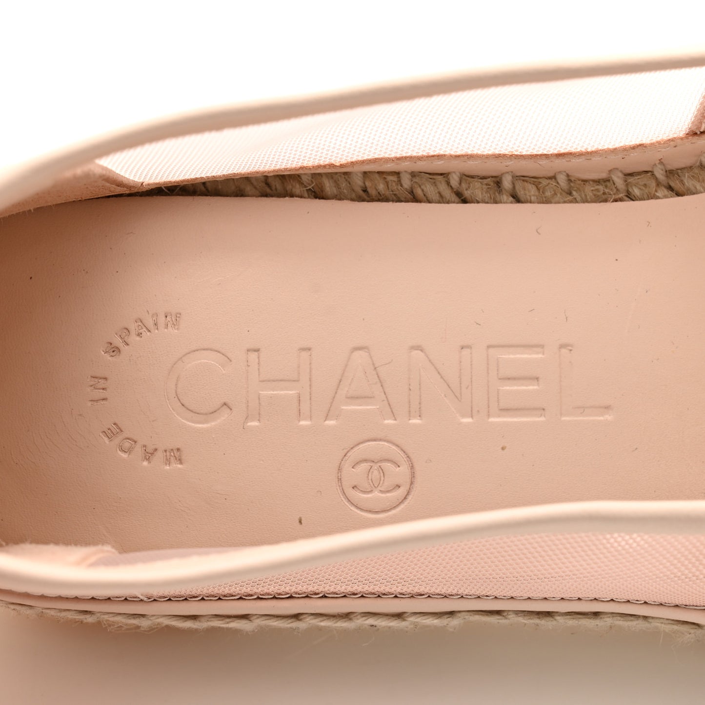 Mesh Grosgrain CC Espadrilles 36 Pink