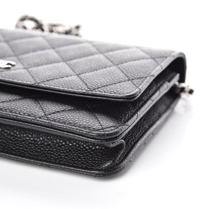 Chanel Caviar Quilted Wallet On Chain WOC Black 6 of 11