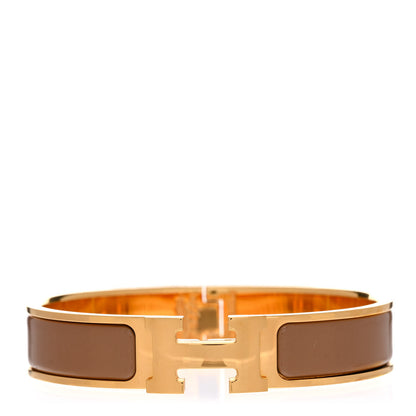 Hermes Enamel Narrow Clic Clac H Bracelet PM Chataigne 1 of 4