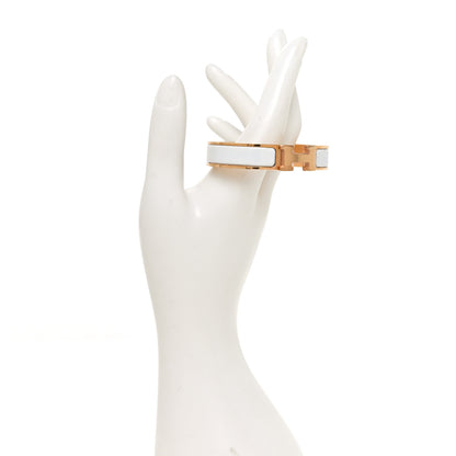 Hermes Enamel Narrow Clic Clac H Bracelet PM White 2 of 5