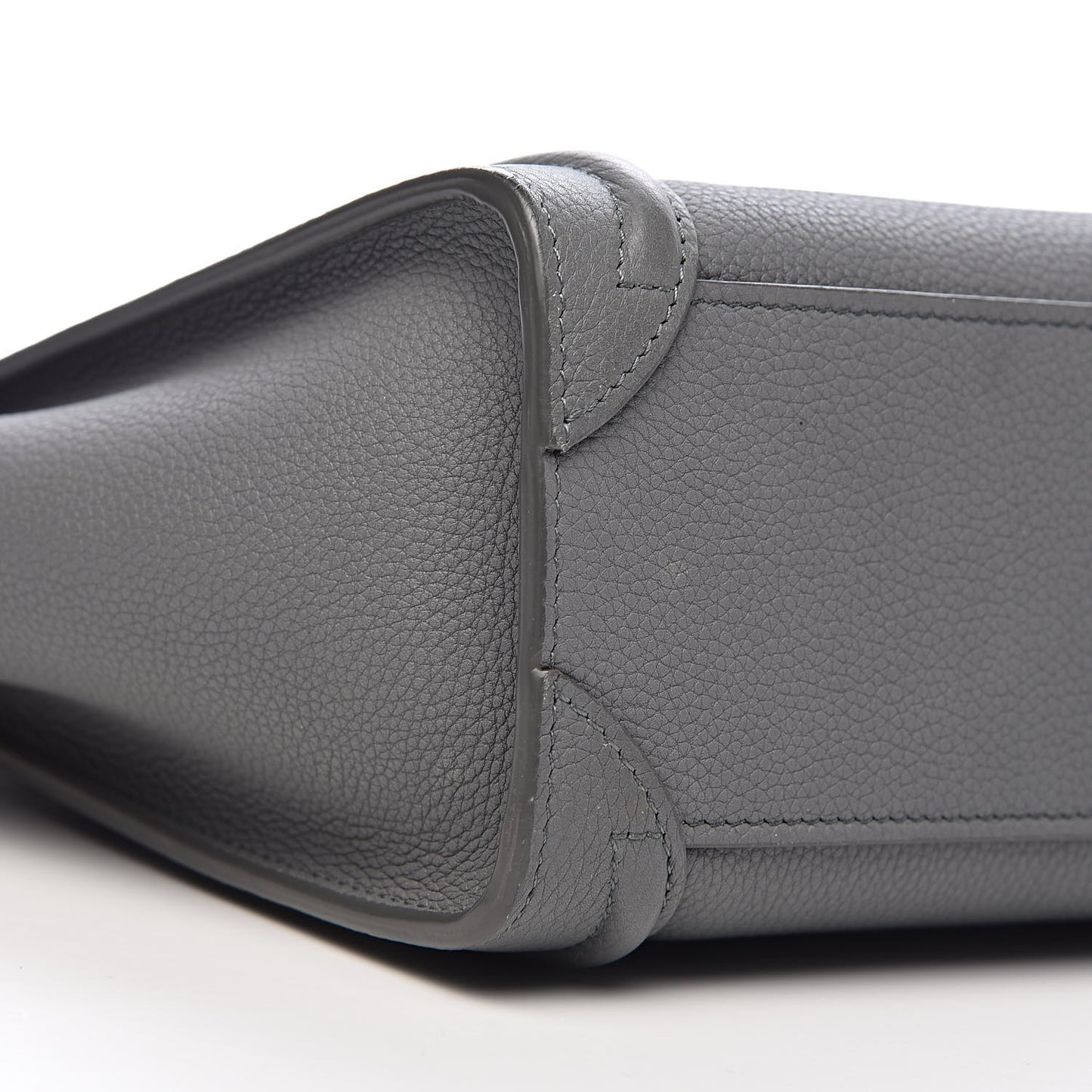Drummed Calfskin Nano Luggage Kohl