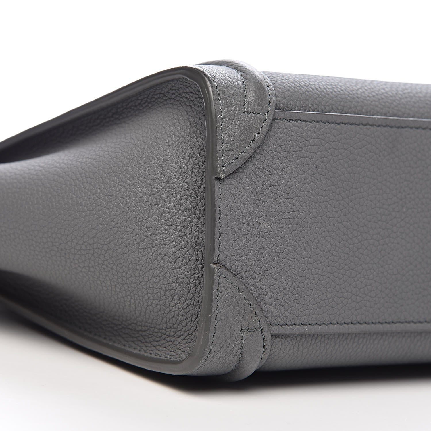 Celine Drummed Calfskin Nano Luggage Kohl 7 of 10