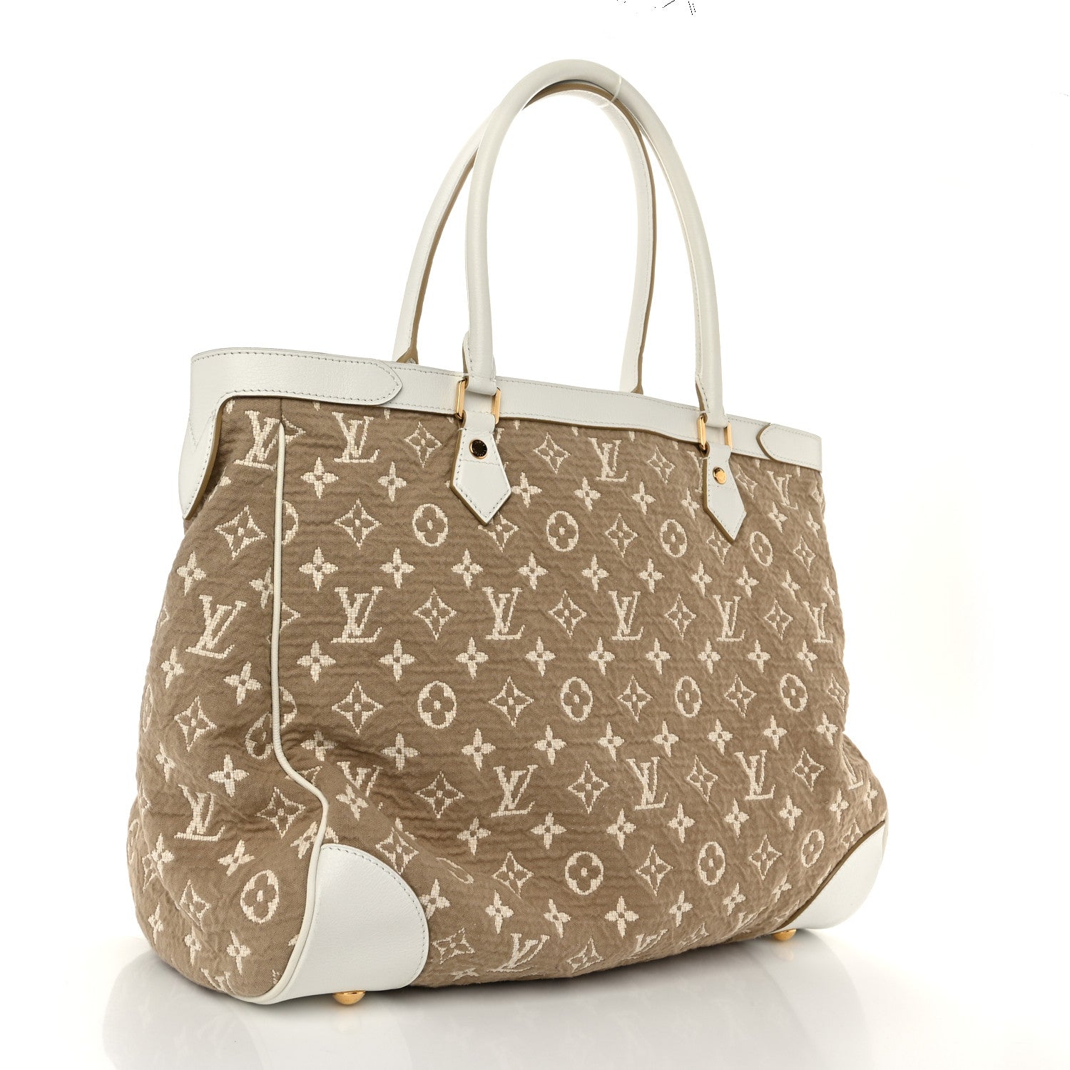 Louis Vuitton Monogram Sabbia Cabas GM White 3 of 11