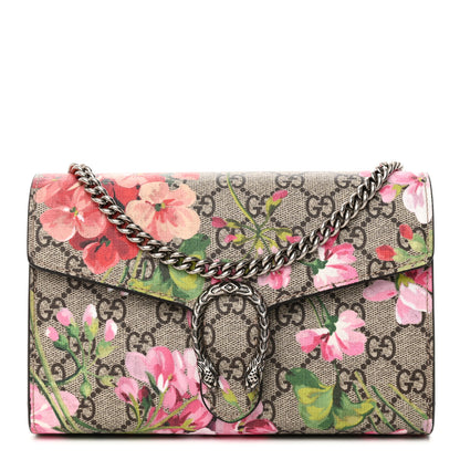 Gucci GG Supreme Monogram Blooms Mini Dionysus Chain Wallet Beige Multicolor Dry Rose 1 of 11