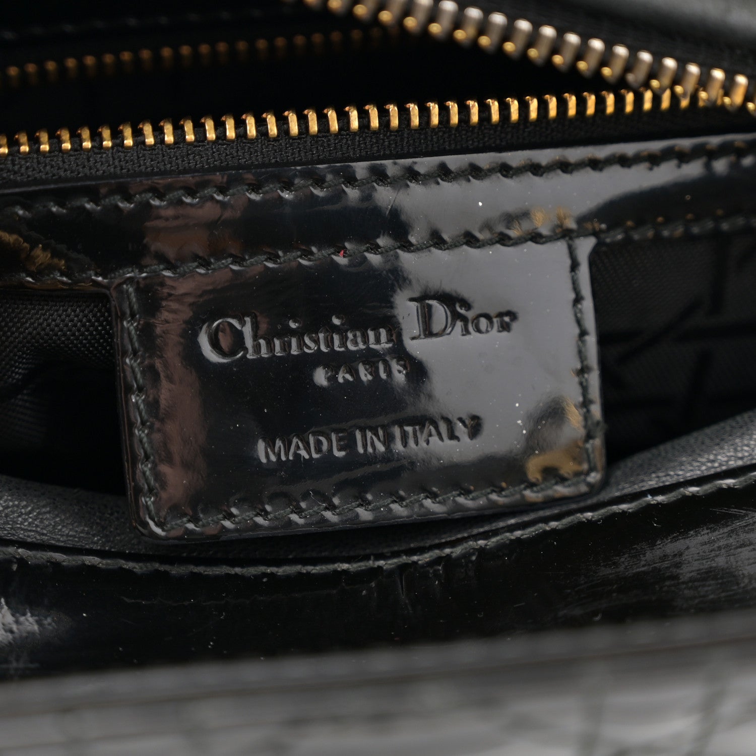 Christian Dior Patent Cannage Medium Lady Dior Black 6 of 10