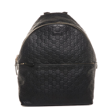 Gucci Guccissima Medium Classic Backpack Black 1 of 9