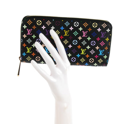 Louis Vuitton Monogram Multicolor Zippy Wallet Black Grenade 2 of 7