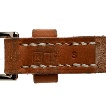 Hermes Calfskin Woven Bracelet S Gold 6 of 7