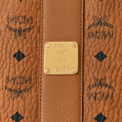 MCM Visetos Large Liz Reversible Shopper Tote Cognac 10 of 18