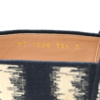 Christian Dior Cotton D-Stripes Embroidered Granville 15mm Espadrilles 35.5 Deep Blue 8 of 9