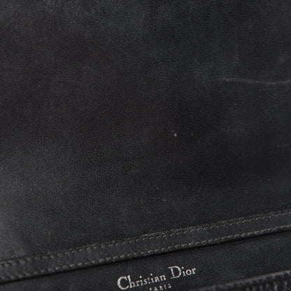 Christian Dior Grained Calfskin Diorama Wallet on Chain Pouch Black 8 of 18