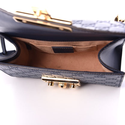 Gucci Guccissima Small Padlock Shoulder Bag Blue Agata 5 of 9