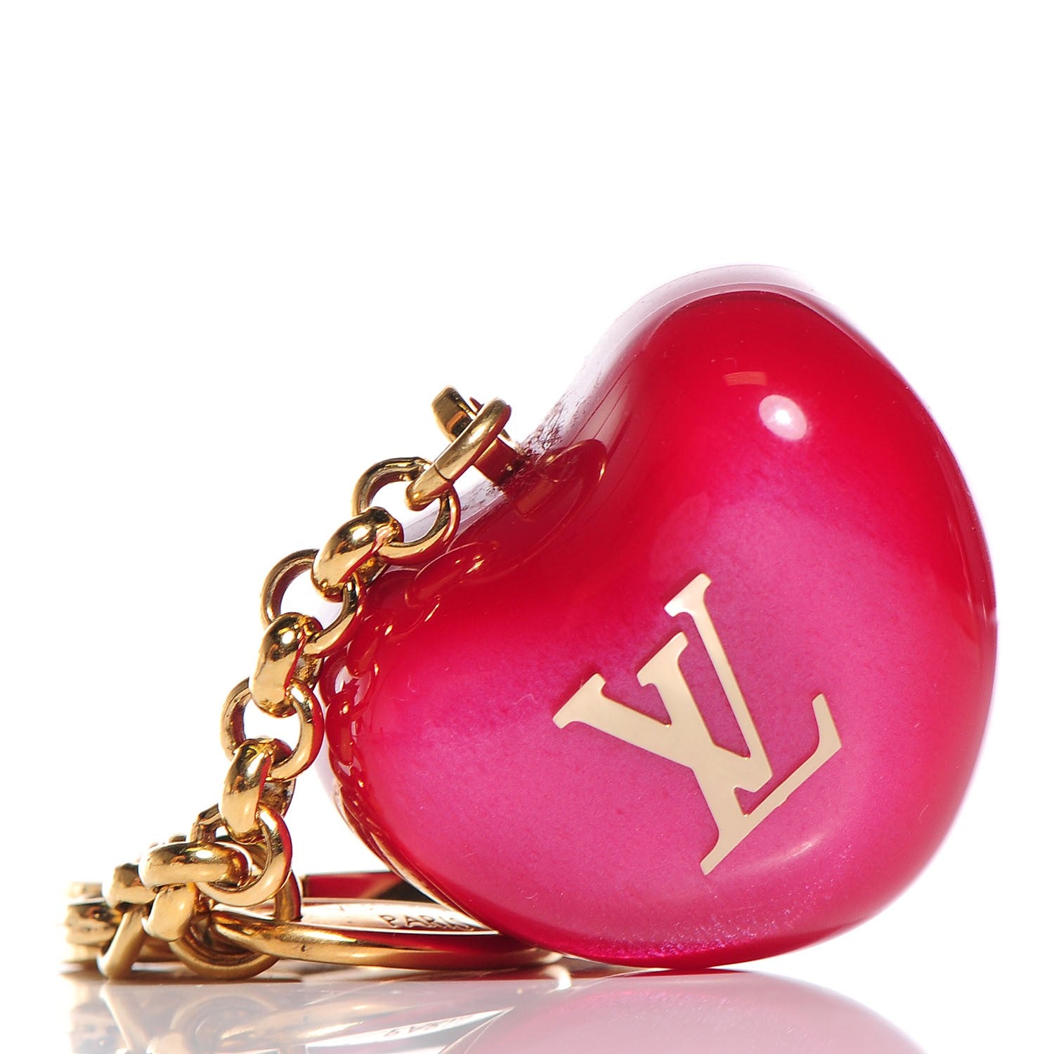 Louis Vuitton Pomme Bag Charm Key Holder Fuchsia 1 of 4