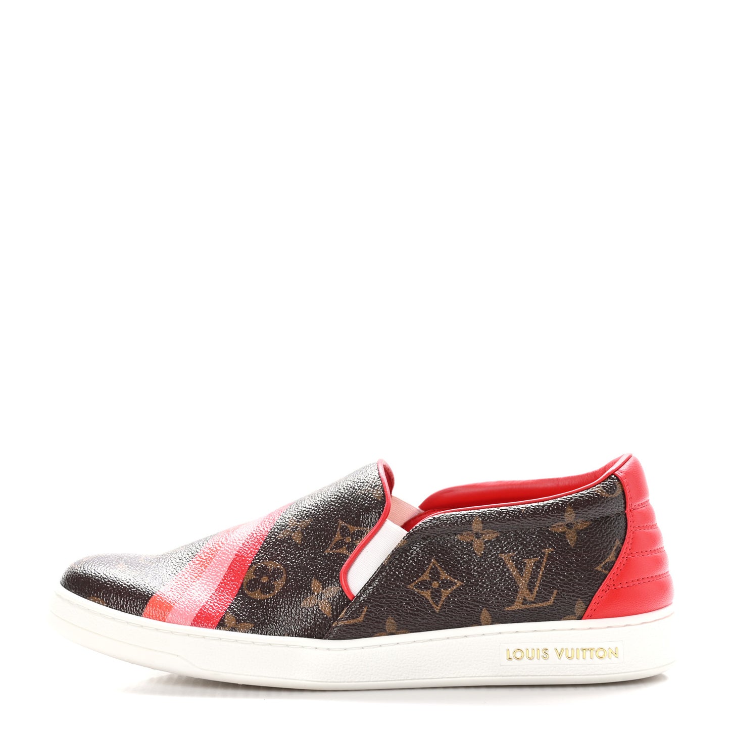 Monogram Frontrow Slip On Sneakers 40 Rouge