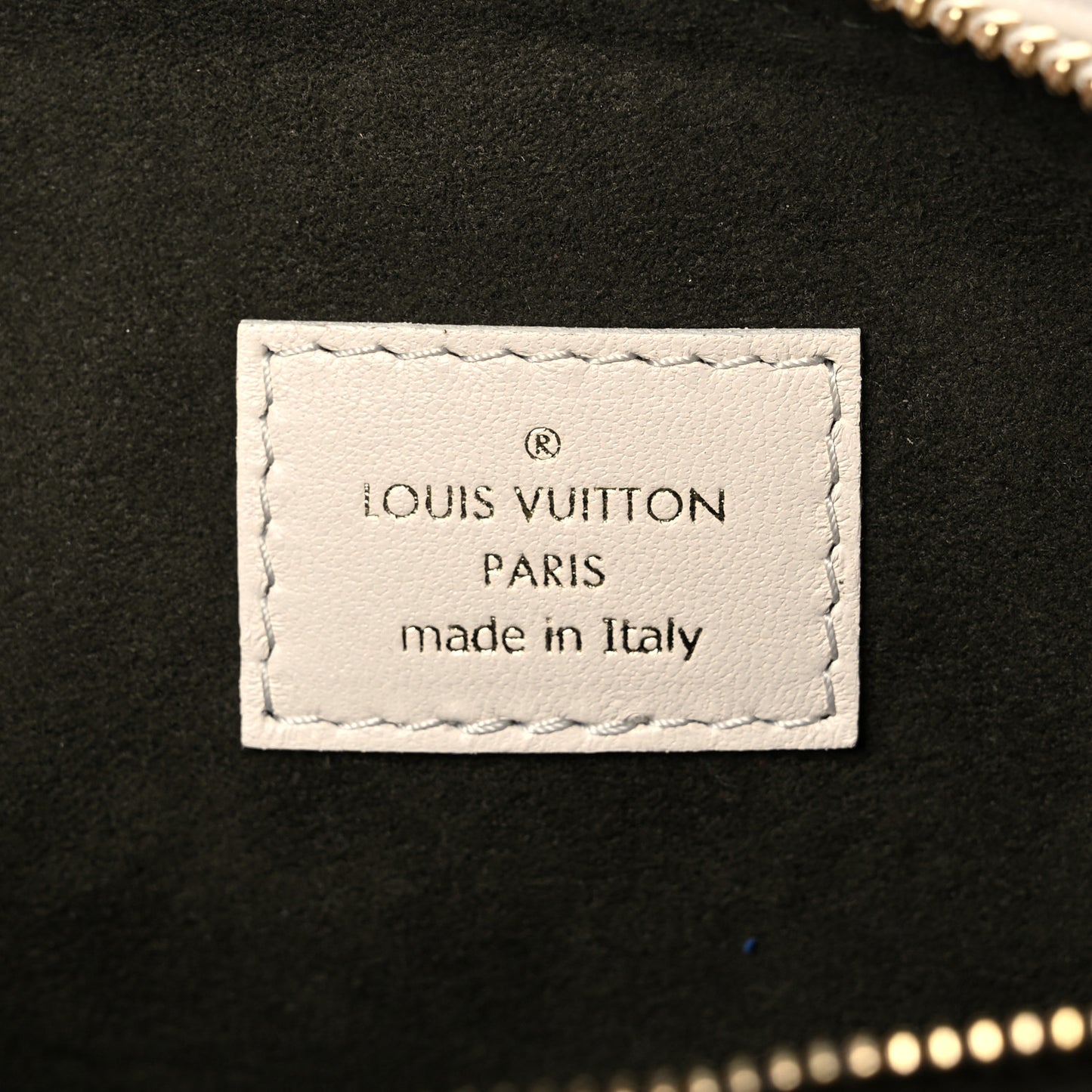 Lambskin Embossed Monogram Coussin PM Cream