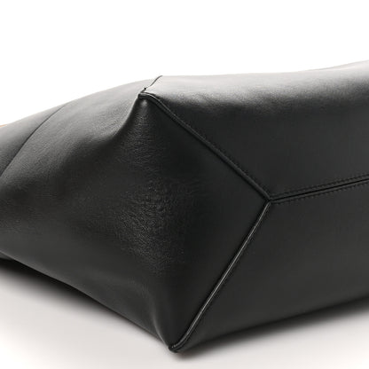 Loewe Shiny Calfskin Medium Puzzle Fold Tote Warm Desert Black 8 of 9
