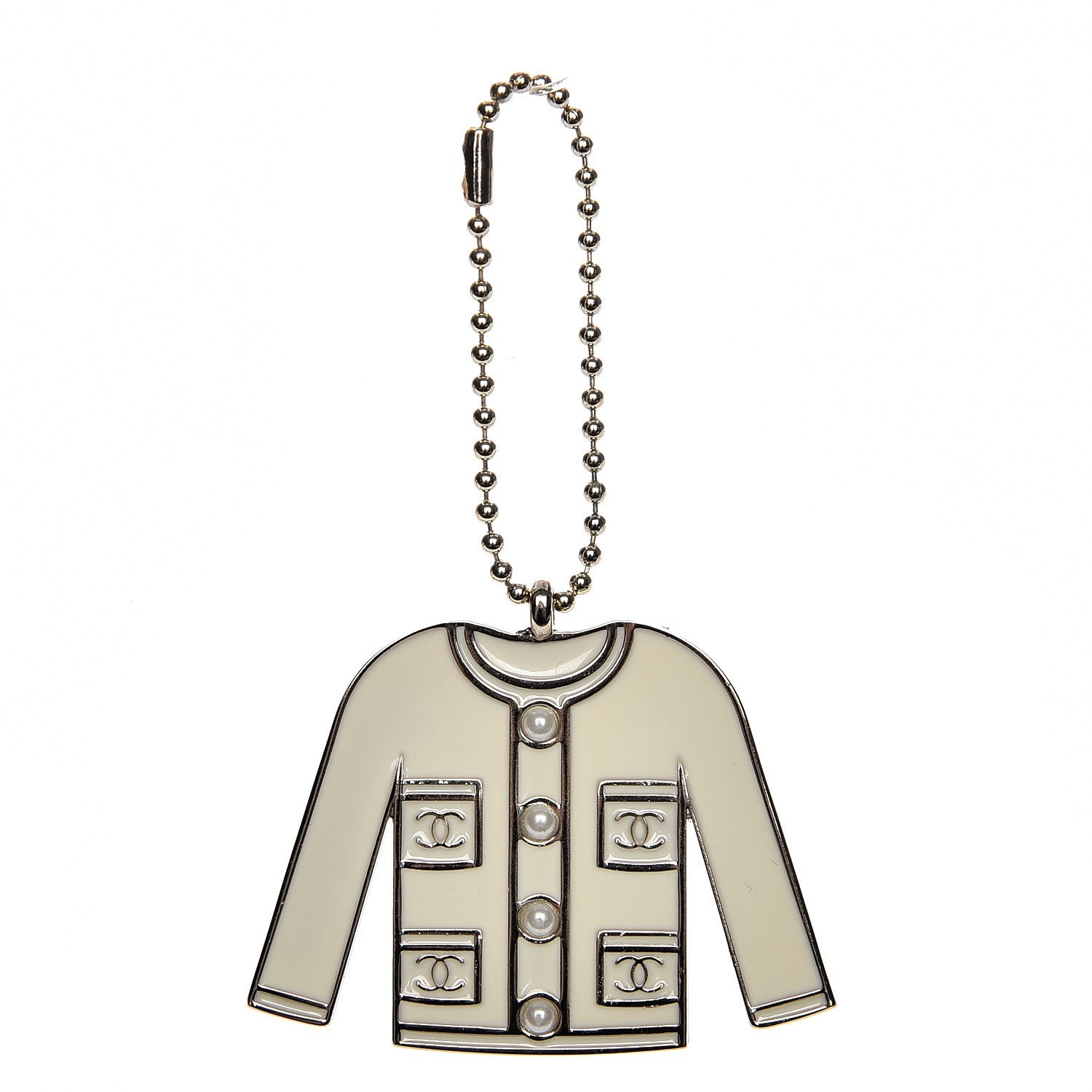 Chanel Pearl Enamel Blazer Jacket Charm 1 of 2